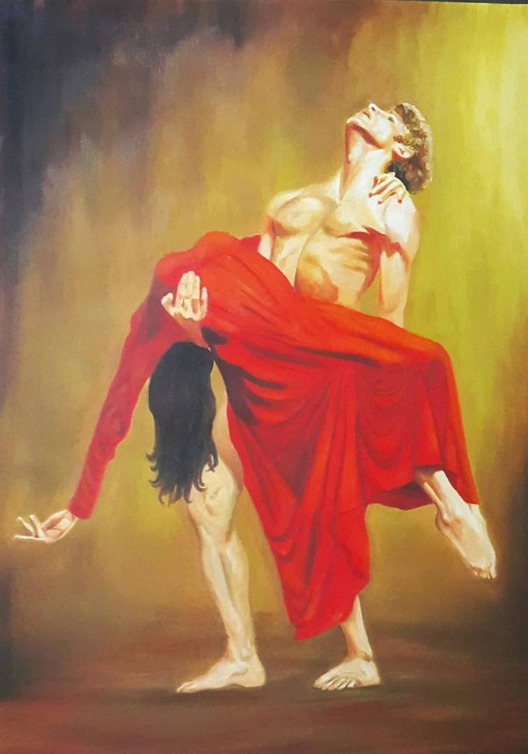 اللوحه للفنانة التشكيليه اللبنانيه ريما عوام